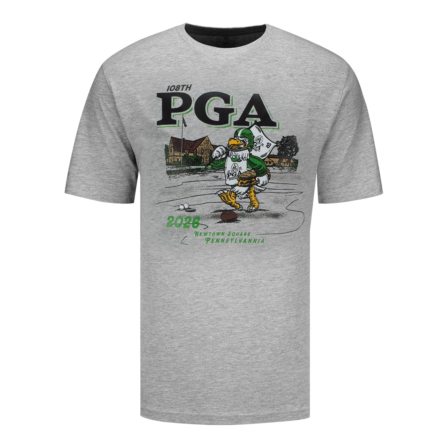 Ahead 2026 PGA Championship Joe Eagle T-Shirt in Heather Grey - Front View
