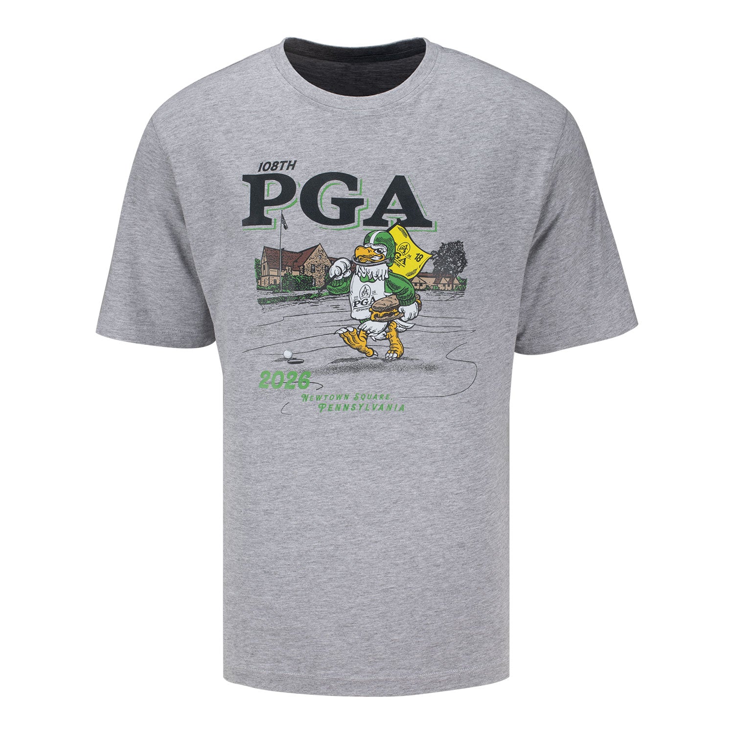Ahead 2026 PGA Championship Joe Eagle T-Shirt in Heather Grey - Front View