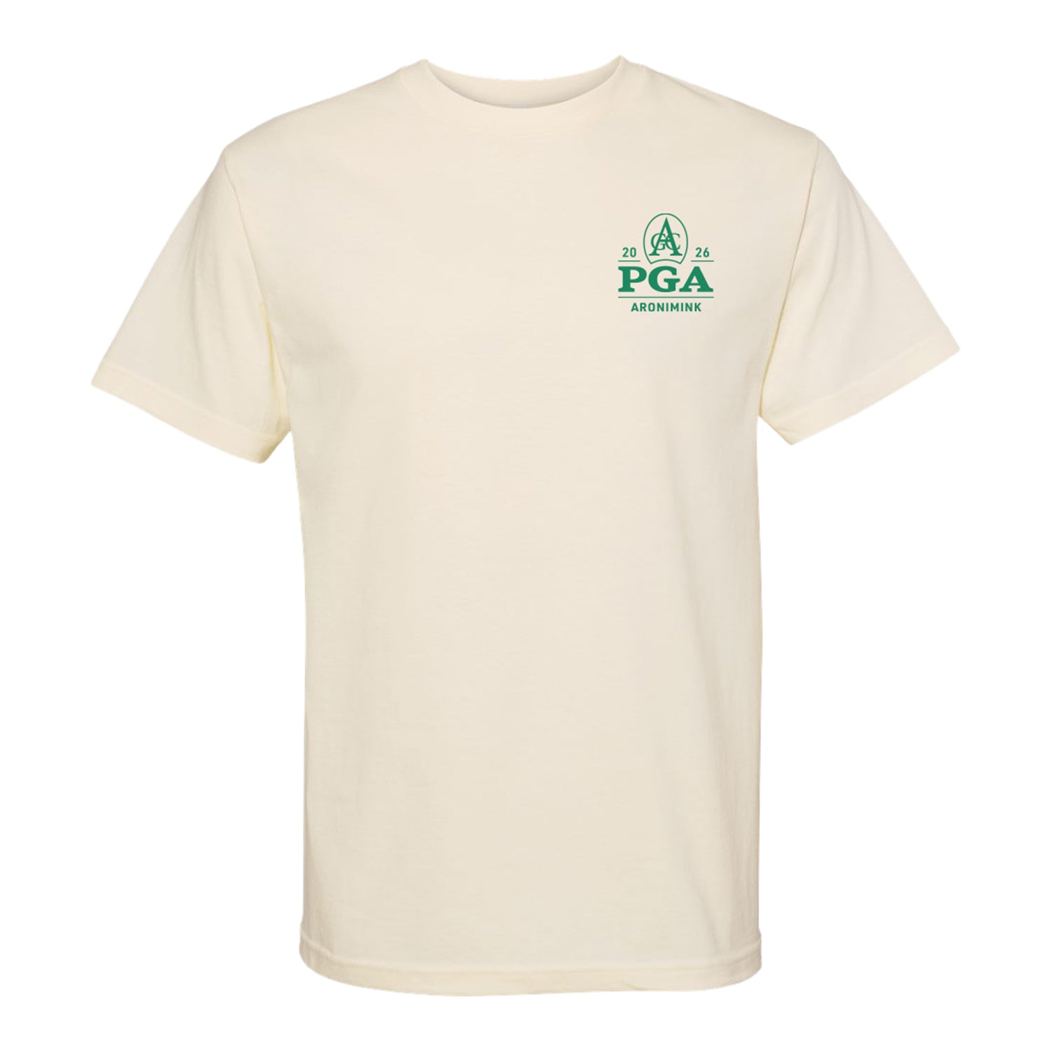Underdog 2026 PGA Championship Grease the Greens T-Shirt in Cream - Back View