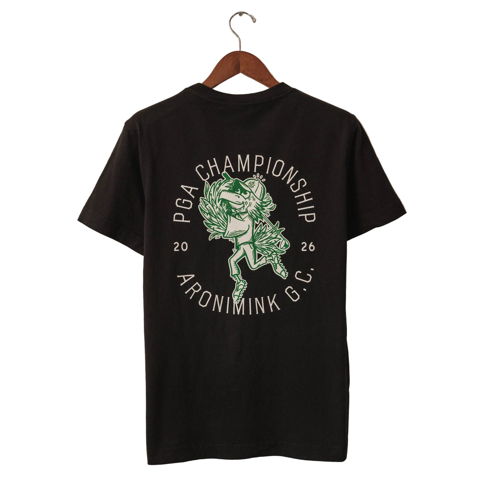 Underdog 2026 PGA Championship Eagle Mascot T-Shirt in Black - back