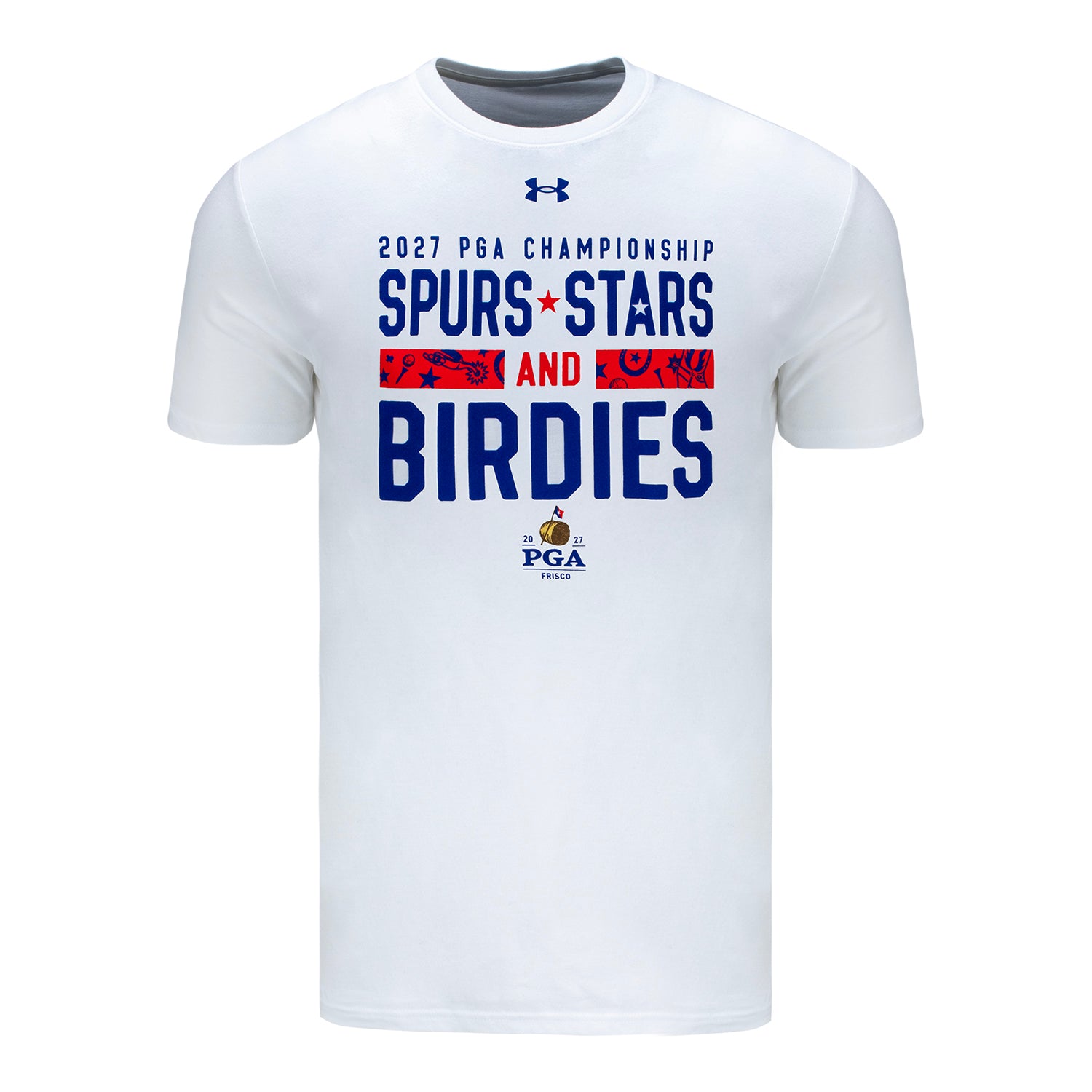 Under Armour 2027 PGA Championship Cotton Performance T-Shirt in White - Front