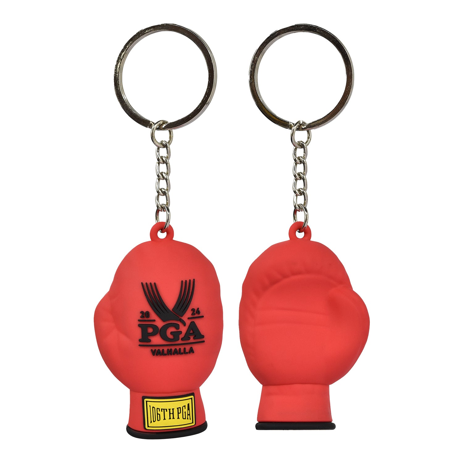 PRG Americas 2024 PGA Championship Boxing Glove Key Chain In Red - Front View