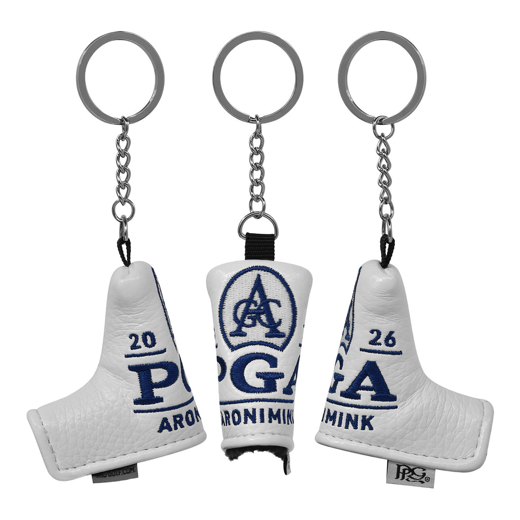 オーダー受付ページ　ダイカット　クラフトパンチ　ゴルフ　GOLF PRG Golf 2026 PGA Championship White Putter Cover Keychain - PGA Shop