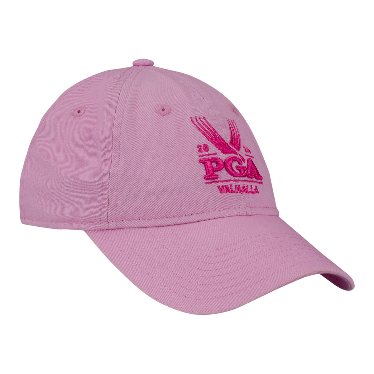 New Era 2024 PGA Championship Youth Classic Hat in Pink - Angled Front Right View