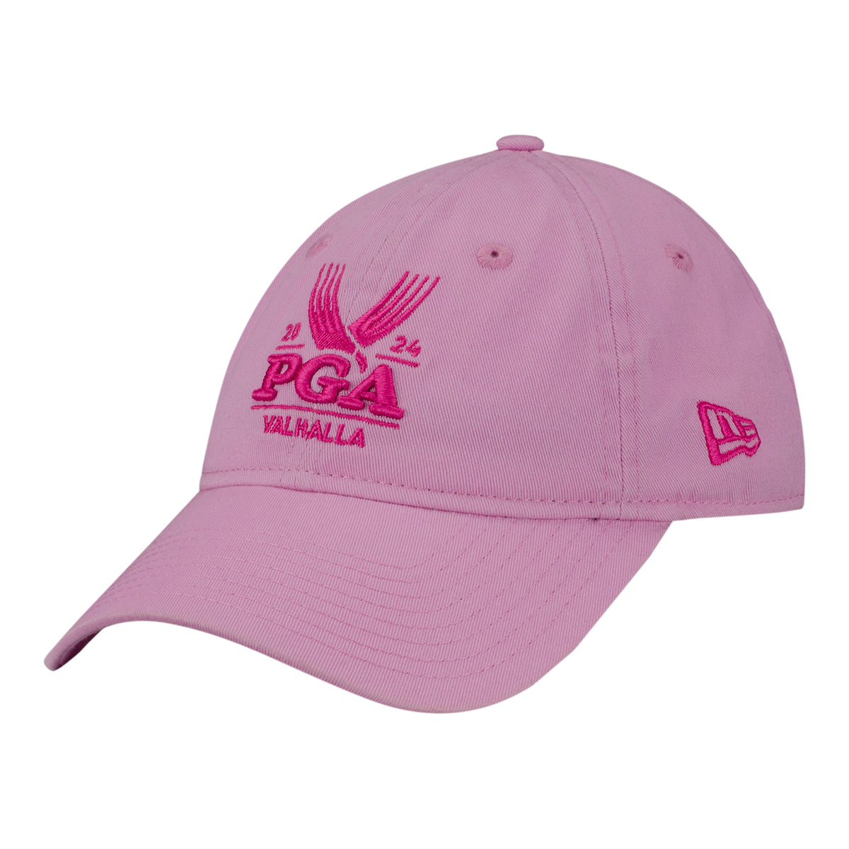 New Era 2024 PGA Championship Youth Classic Hat in Pink - Angled Front Left View