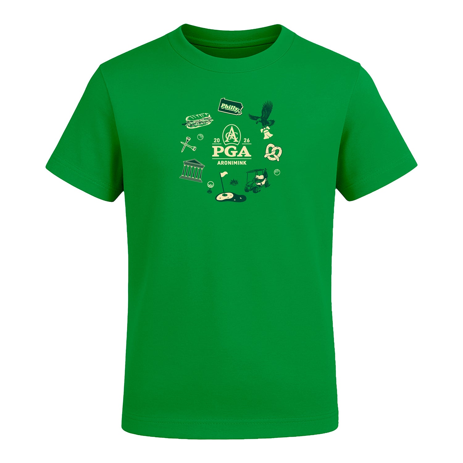 Garb 2026 PGA Championship Toddler T-Shirt in Kelly Green - Front View