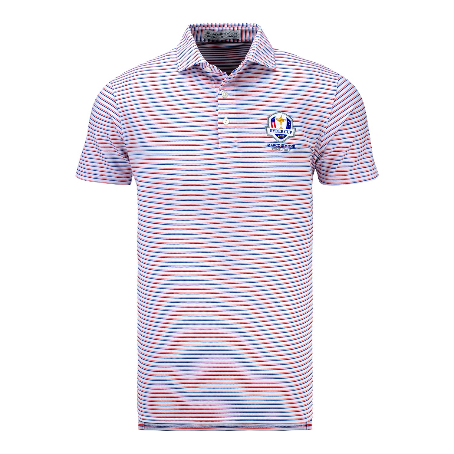 Holderness & Bourne The Saxton 2023 Ryder Cup Polo in Multicolor- Front View