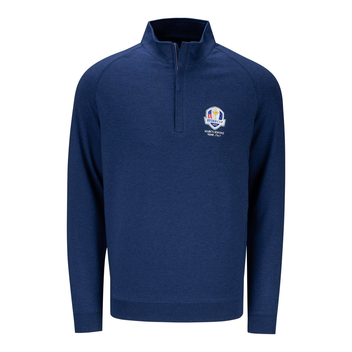 Holderness &amp; Bourne The Charles 2023 Ryder Cup Pullover in Navy- Front View