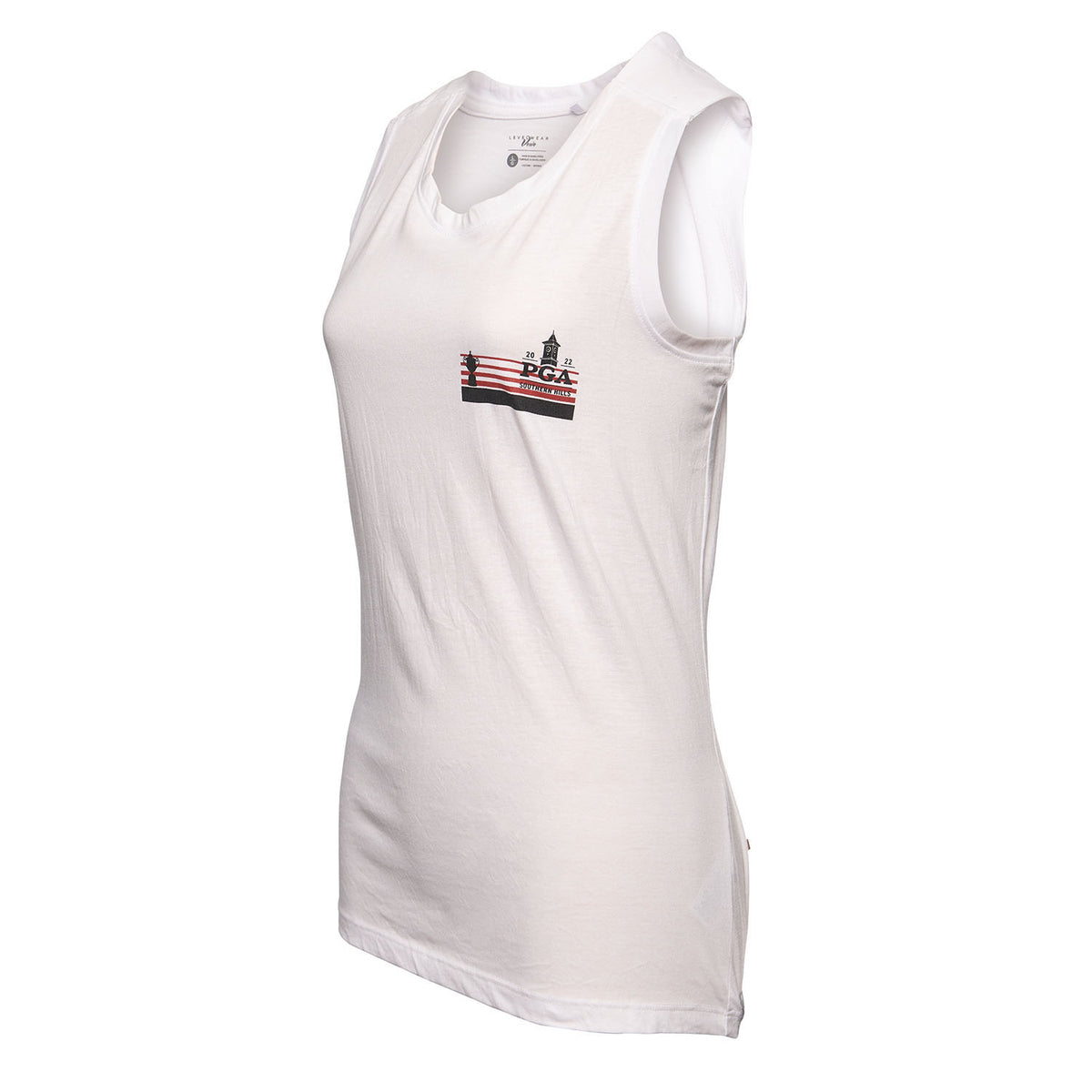 Levelwear Ladies Macy Tank Top in White- Side View