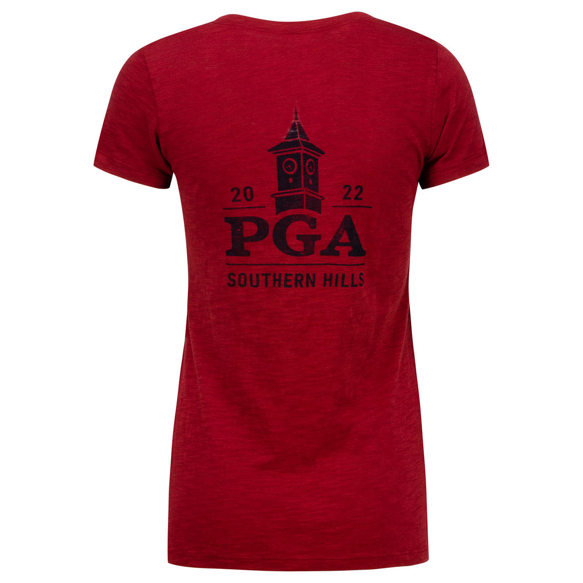 47 Brand Women&#39;s Backer Scrum V-Neck T-Shirt in Red- Back View