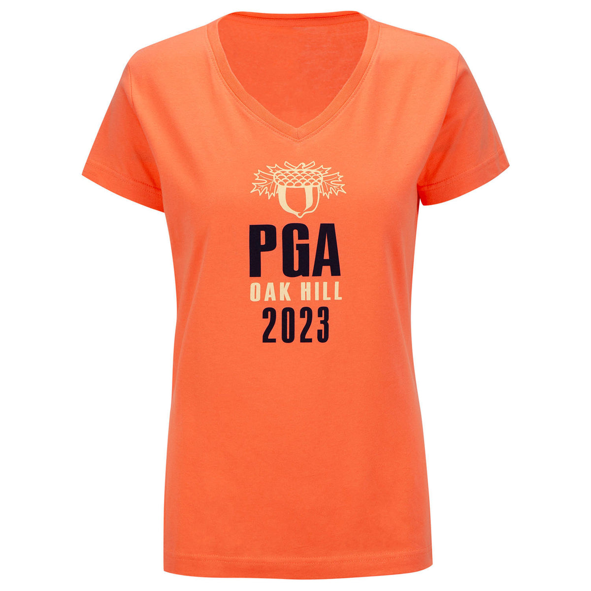 Ahead 2023 PGA Championship Women&#39;s PGA2023 T-Shirt in Orange- Front View