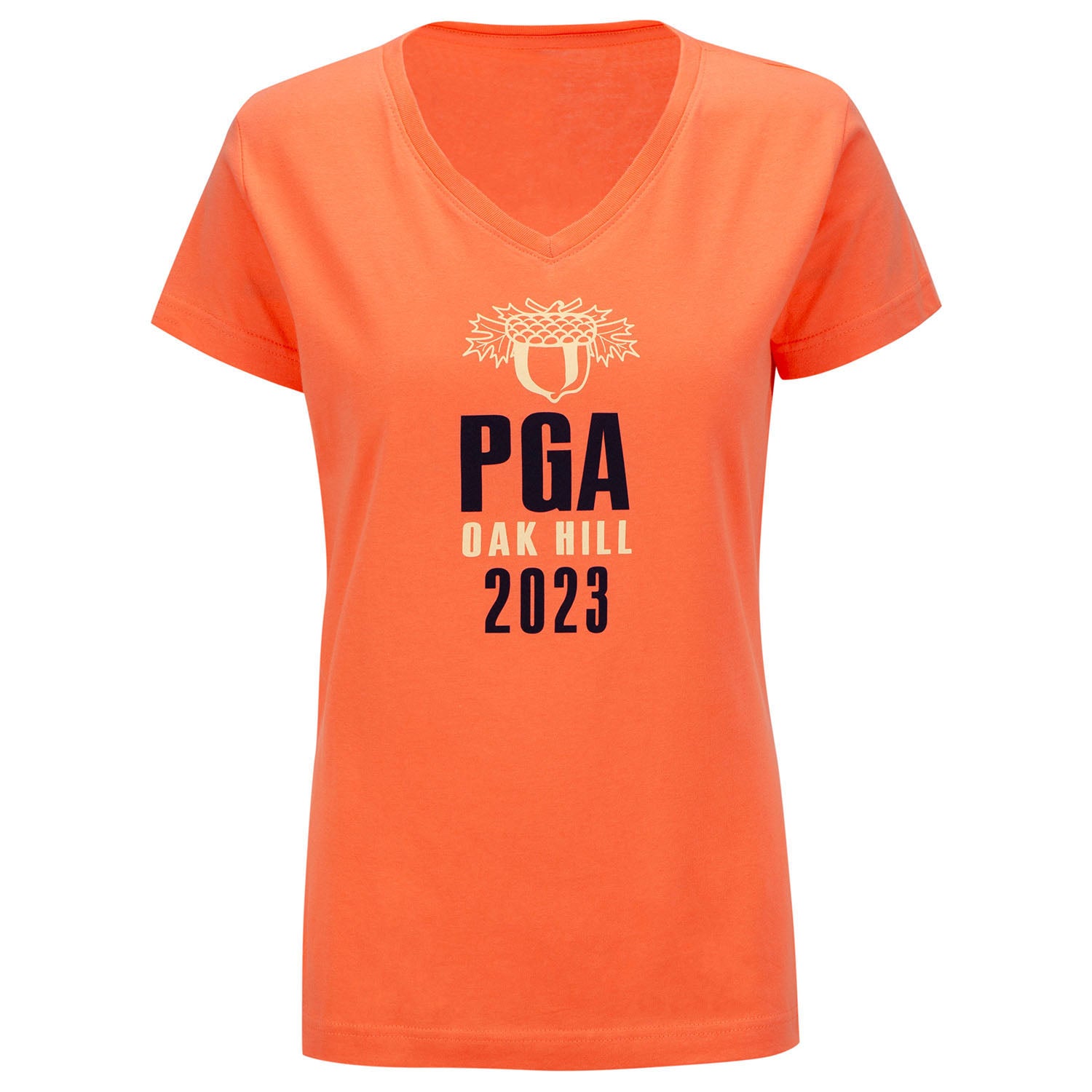 Ahead 2023 PGA Championship Women's PGA2023 T-Shirt in Orange- Front View