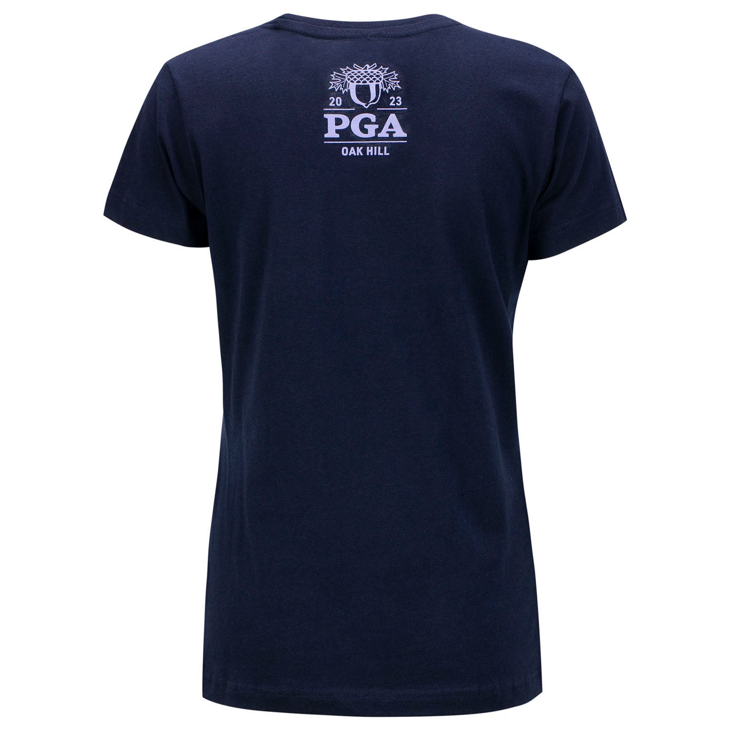 Ahead 2023 PGA Championship Women's Retro Acorn T-Shirt in Blue- Front View