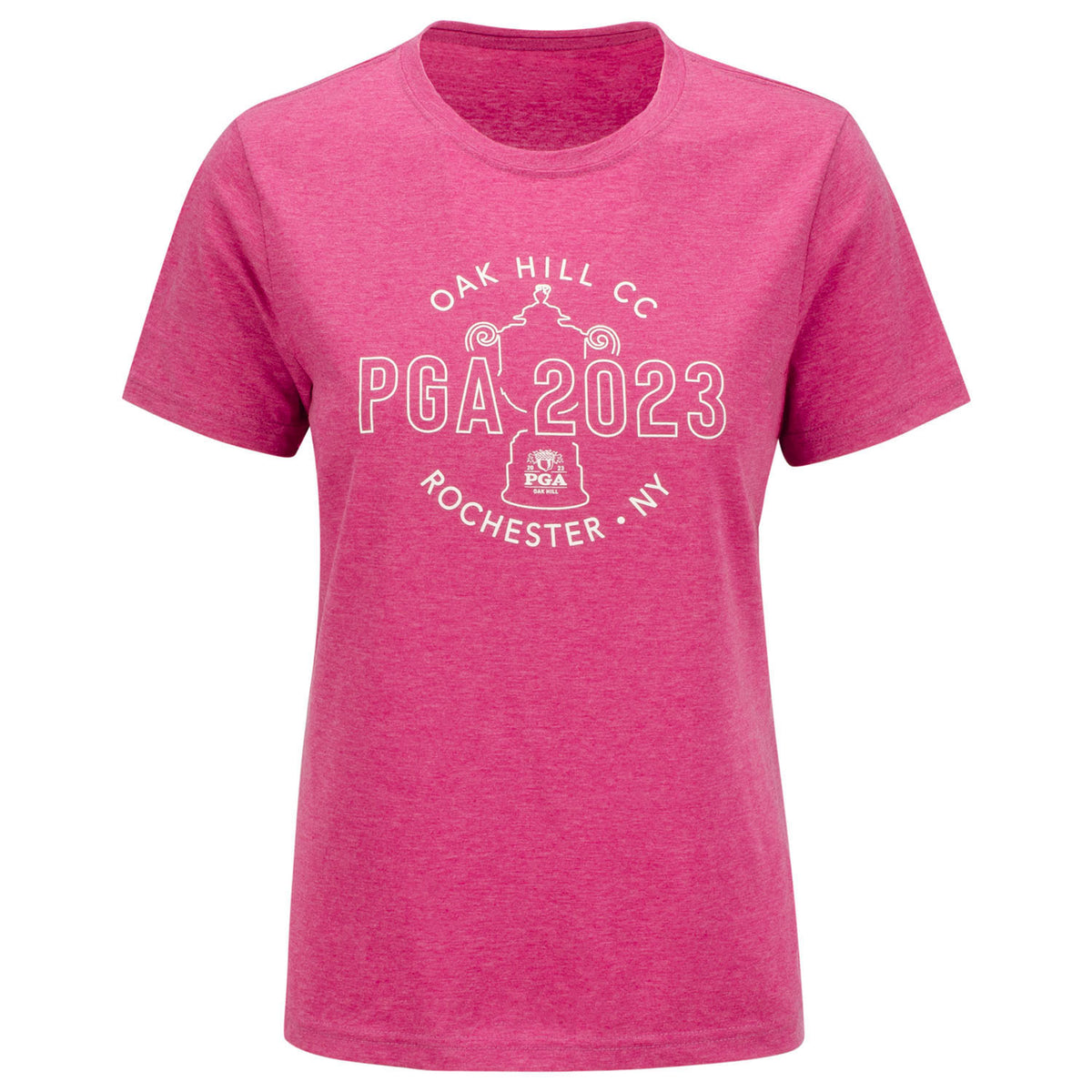 Levelwear 2023 PGA Championship Women&#39;s Maddox T-Shirt in Pink- Front View