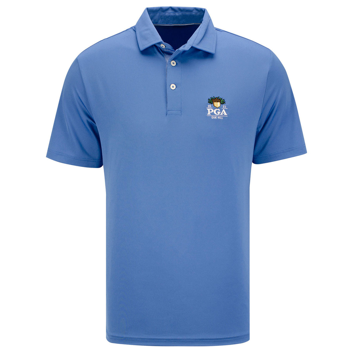 Ralph Lauren 2023 PGA Championship Lightweight Airflow Jersey Polo- Solid Blue- Front View