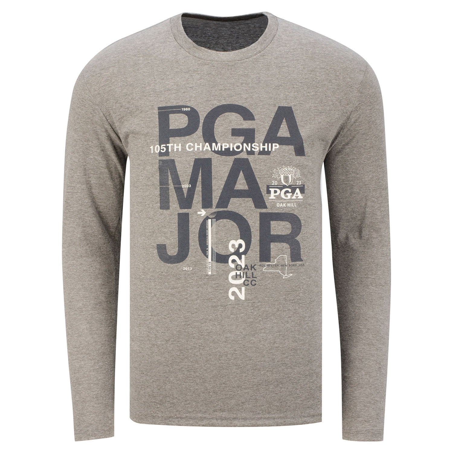 Ahead 2023 PGA Championship T-Shirt in Grey- Front View