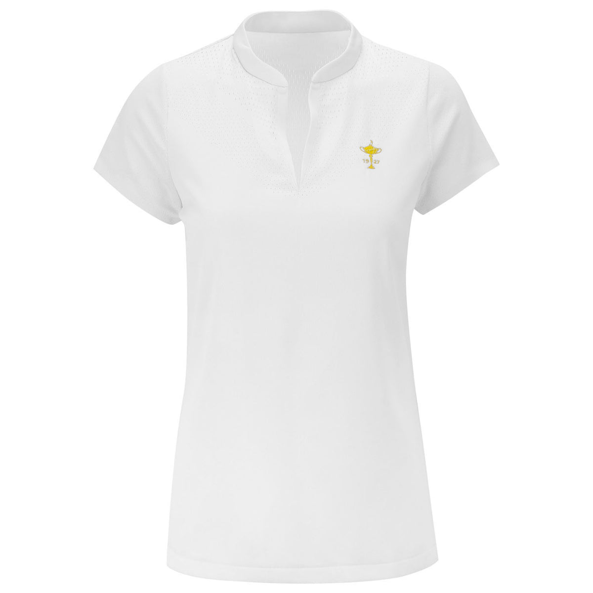 Ryder Cup Nike Women&#39;s Ace Polo in White- Front VIew