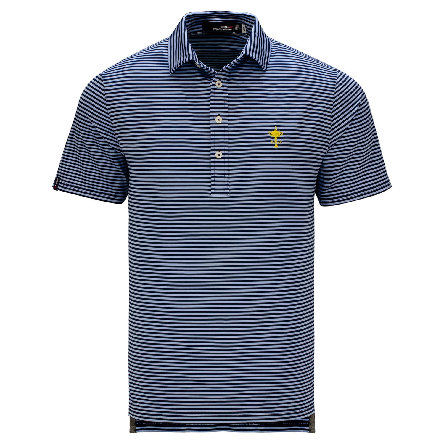 Ryder Cup Ralph Lauren Lightweight Airflow Jersey Polo in Blue- Front View