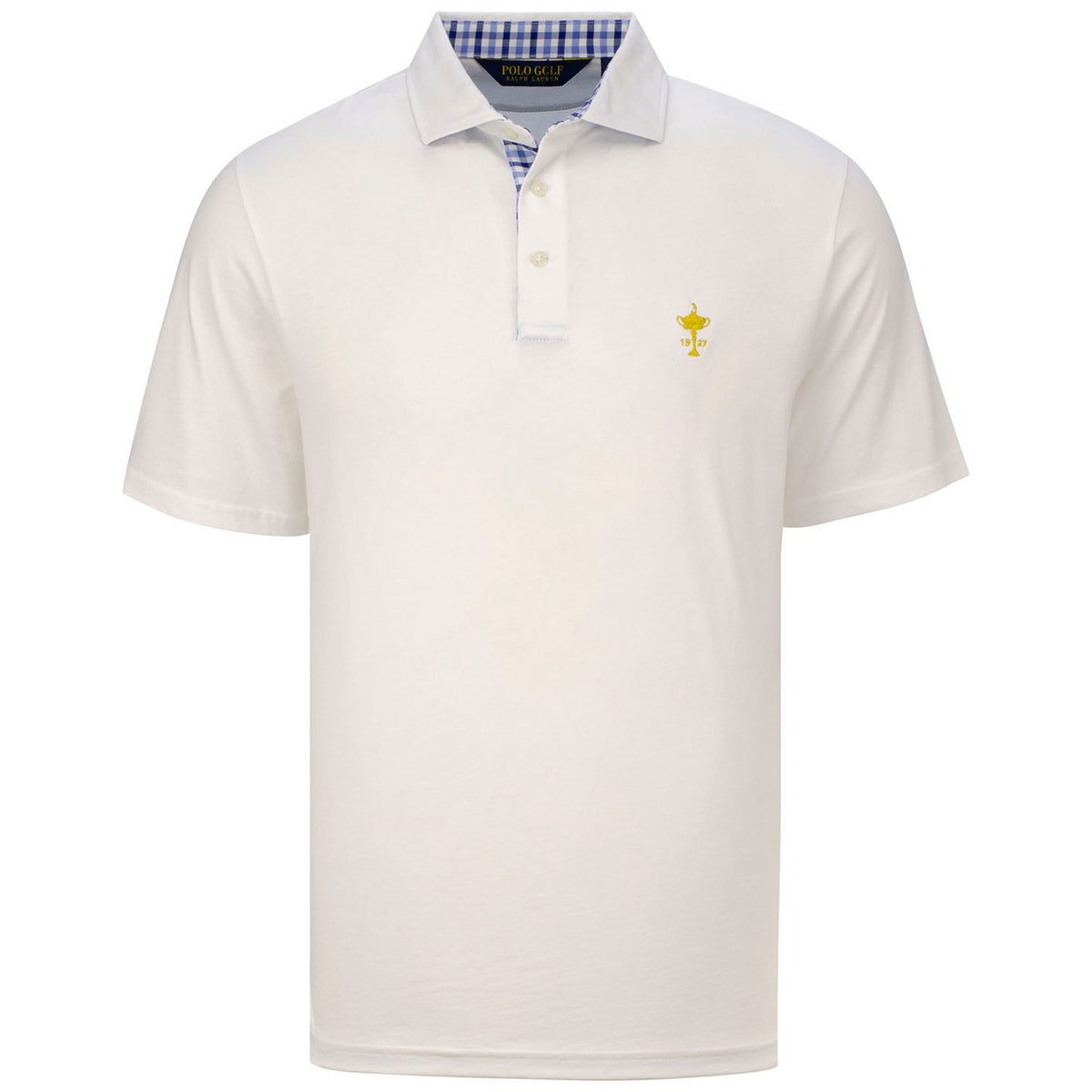 Ryder Cup Ralph Lauren Pima Cotton Polo in White- Front View