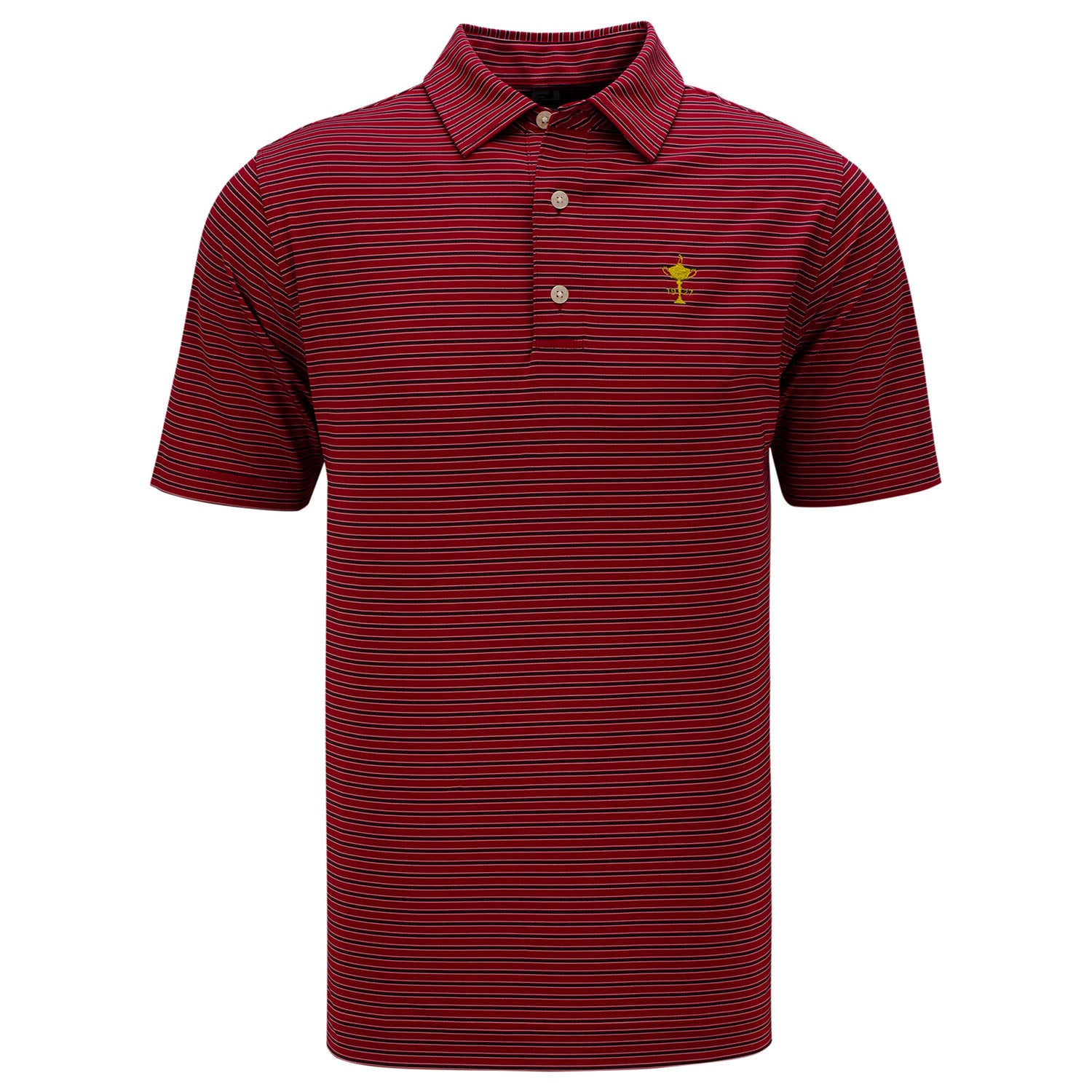 Ryder Cup FootJoy Pro Dry Pinstripe Polo in Red- Front View