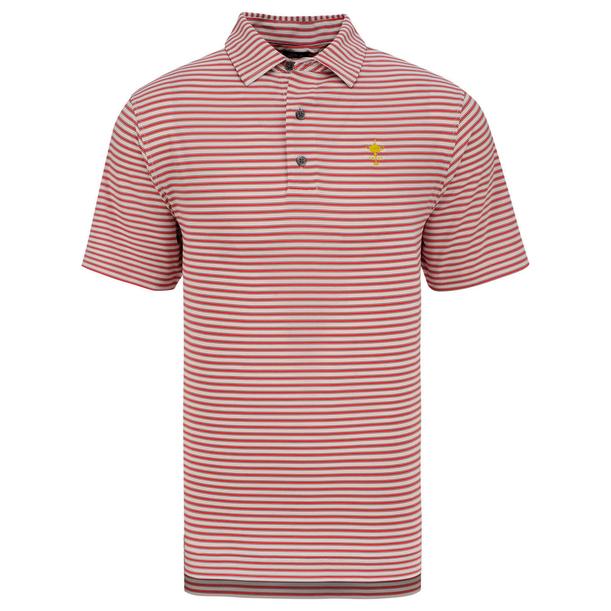 Ryder Cup FootJoy Stretch Pinstripe Polo in Red- Front View