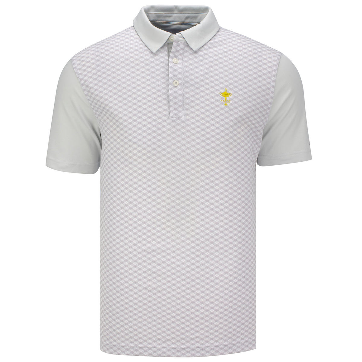 Ryder Cup Nike Player Dri-Fit Print Polo in Grey- Front View