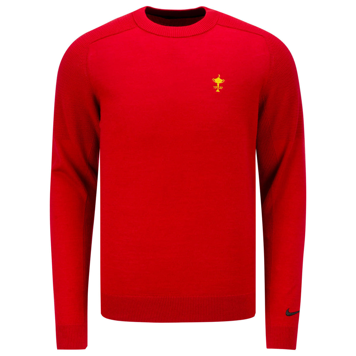 Ryder Cup Nike Tiger Woods Knit Crew in Red- Front View